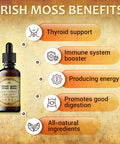 HERBALICIOUS Natural Irish Moss Extract - Drops For Health, Thyroid Function Support, Healthy Digestion, Energy Boost - Liquid Dietary Supplement - Vegetarian-Friendly Formula (2Oz)