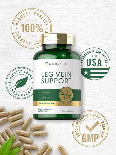 Carlyle Leg Vein Supplement | 180 Capsules | Supports Healthy Vein Function | Non-Gmo, Gluten Free