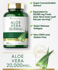 Carlyle Aloe Vera Softgels 20,000Mg | 300 Count | Aloe Vera Gel Supplement | Non-Gmo, Gluten Free