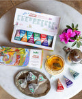 Lazi ka Lazika Herbal Tea Variety Pack Holistic Wellbeing Tea Assortment Tea Sampler Set Assorted Tea Variety Pack with Pyramid Tea Bags Herbal Teas Tea Set 10 Counts