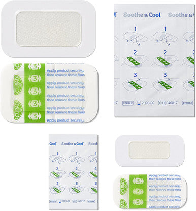 Curad Soothe and Cool Clear Gel Bandages Assorted Clear 8/Box