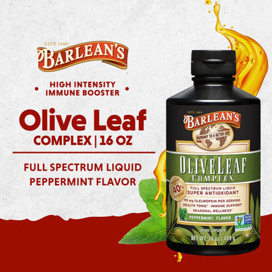 Barlean's Olive Leaf Complex Peppermint Flavor 16 Oz (454 G)