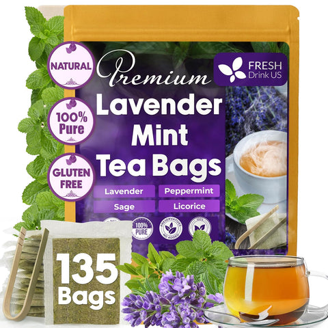 FreshDrinkUS, Premium 75 Mulberry Leaf Tea Bags, 100% Natural & Pure from Mulberry Leaves. Loose Leaf Herbal Tea. Made with Natural Material Tea Bags. No Sugar, No Caffeine, No Gluten, Vegan.