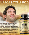 HERBALICIOUS Iodine Sea Kelp Natural Iodine Pure Healthy Thyroid Support Natural Antioxidants Thyroid Support With Iodine Metabolism Energy Immune Booster - 100Caps