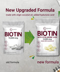Micro Ingredients Biotin 10000mcg w/Hyaluronic Acid 25mg | 365 Virgin Coconut Oil Softgels Fast Release One Year Supply Supports Healthy Hair Skin & Nails Non-GMO & No Gluten
