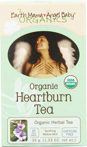 Organic Heartburn Tea for Occasional Pregnancy Heartburn, 16 Teabags/Box (Pack of 3)