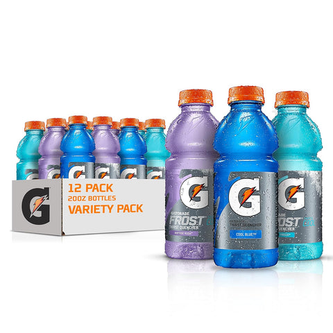 Gatorade Thirst Quencher Sports Drink Variety Pack 20oz Bottles 12 Pack Electrolytes for Rehydration