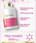 Carlyle Myo-Inositol 2600Mg | 180 Capsules | Extra Strength Supplement | Non-Gmo, Gluten Free