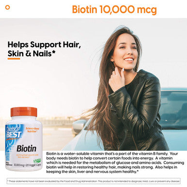 Doctor's Best Biotin 10000 mcg, 120 Count