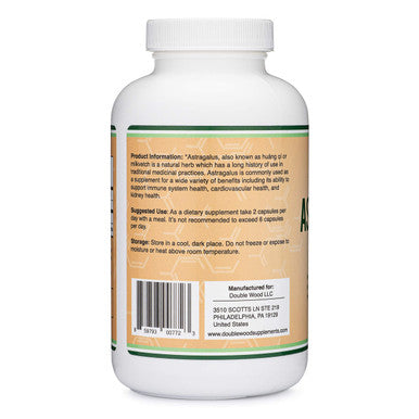 Double Wood Supplements Astragalus Root Capsules - 1,000mg Per Serving 300 Capsules