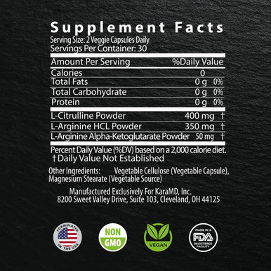 Karamd Boost Nxt | Nitric Oxide Booster Supplement | Natural L-Citrulline & L-Arginine Amino Acids | Improve Energy, Muscle Building & Performance | Non-Gmo, Gluten Free & Vegan Friendly (30 Servings)