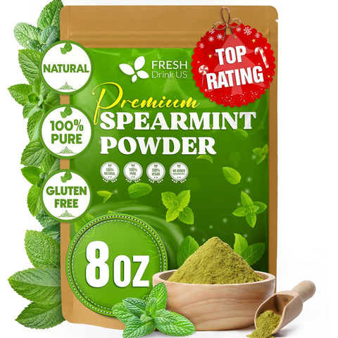 FreshDrinkUS, Premium 8oz Mulberry Leaf Powder, 100% Natural and Pure from Mulberry Leaves, Perfect for Tea, Smoothies, Baked Goods, Natural Food Coloring, No Additives, No Gluten, No Sugar, Vegan