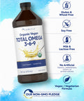 Carlyle Omega 3 6 9 | 16 Fl Oz | Cold Pressed | Usda Certified Organic, Vegan Supplement | Vegetarian, Non-Gmo, Gluten Free, And