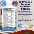YUMMYVITE Immune Support Formula - 25 Immune Support Vitamins & Herbs, Including Graviola, Selenium, Green Tea, Slippery Elm, Vitamin C, Tumeric - 60 Capsules