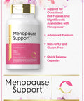 Menopause Supplement For Women | 180 Capsules | Helps With Hot Flashes And Night Sweats | Non-Gmo, Gluten Free Menopause Support