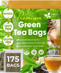 FreshDrinkUS, Premium 75 Mulberry Leaf Tea Bags, 100% Natural & Pure from Mulberry Leaves. Loose Leaf Herbal Tea. Made with Natural Material Tea Bags. No Sugar, No Caffeine, No Gluten, Vegan.
