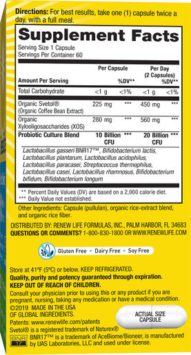ReLife Probiotic Prebiotic Healthy Weight 60 Count