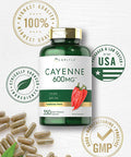 Carlyle Cayenne Pepper Capsules 600Mg | 350 Pills | Non-Gmo, Gluten Free Supplement