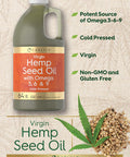 Carlyle Hemp Seed Oil | 64 Fl Oz | Virgin, Cold Pressed | With Omega 3, 6, 9 | Vegan, Non-Gmo, Gluten Free