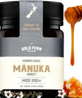Gold Fern Honey - Raw New Zealand Manuka Honey | 1.1lb Monofloral MGO 200+ | Pure, Natural, Unpasteurized, and Unfiltered Superfood Honey, Traceable from Hive to Hand.