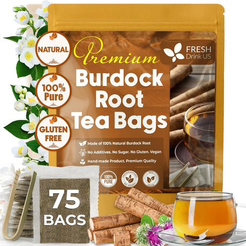 FreshDrinkUS, Premium 120 Mulberry Leaf Tea Bags, 100% Natural & Pure from Mulberry Leaves. Loose Leaf Herbal Tea. Made with Natural Material Tea Bags. No Sugar, No Caffeine, No Gluten, Vegan.