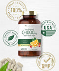 Carlyle Vitamin C 1000mg with Rose Hips | 400 Caplets | Vegetarian | Non-GMO & Gluten Free Supplement