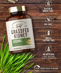 Grass Fed Beef Kidney Capsules | 200 Count | 3000Mg | Pasture Raised Desiccated Bovine Supplement | Hormone And Pesticide Free