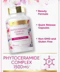 Carlyle Phytoceramide Supplement 1500mg | 90 Capsules | with Organic Sweet Potato | Beauty Formula Complex | Non-GMO and Gluten