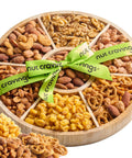 NUT CRAVINGS - Purim Mishloach Manot Mixed Nuts Gift Basket in Red Gold Box (7 Assortments, 1 LB) Ramadan Gifts Treats for Adults, Food Arrangement, Healthy Snack Care Package, Kosher