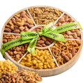 NUT CRAVINGS - Purim Mishloach Manot Mixed Nuts Gift Basket in Red Gold Box (7 Assortments, 1 LB) Ramadan Gifts Treats for Adults, Food Arrangement, Healthy Snack Care Package, Kosher