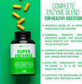 Super Enzymes Supplement 15 Vegan PlantBased Digestive Enzymes with Prebiotics Probiotics Bioperine Supports Gut Health Gluten Digestion Lactose Absorption Leaky Gut 60 Veggie Capsules