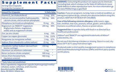 Klaire Labs Cal-Assimilate Plus - Triple Calcium Bone Support Complex with Vitamin D3, Key Minerals & Chondroitin Sulfate, Hypoallergenic & BSE- (150 Capsules)