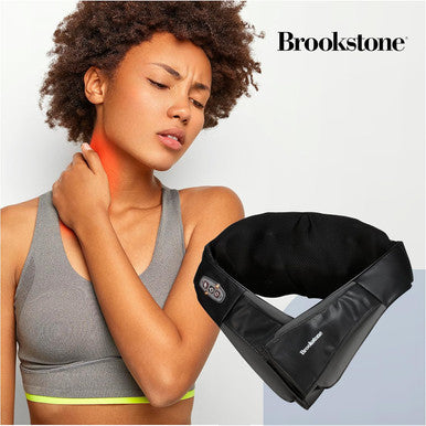 Brookstone Shiatsu Neck And Shoulder Massager, Deep Kneading Back Massager With Heat, Massage Pillow Neck, Back, Shoulder, Foot, Leg, Electric Massages For Home, Car, Office