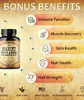 HERBALICIOUS Marine Collagen Capsules - Non Gmo, Gluten-Free Hydrolyzed Fish Collagen Supplements For Radiant Skin, Hair, Nails, Joints, & Bones - Made In Usa - 120 Capsules, 30 Days Supply