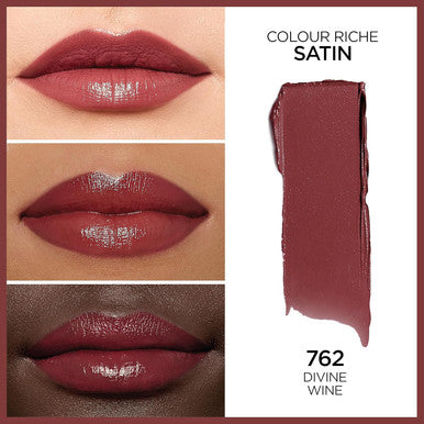 L'Oreal Paris Colour Riche Original Creamy Hydrating Satin Lipstick With Argan Oil And Vitamin E Divine Wine 1 Count