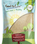 Food to Live - Hulled Sesame Seeds, 4 Pounds Whole Raw White Sesame Seeds, Kosher and Vegan, Unroasted, Bulk Sesame. High in Magnesium, Iron, and Calcium.