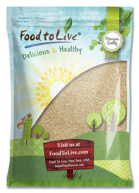Food to Live - Hulled Sesame Seeds, 4 Pounds Whole Raw White Sesame Seeds, Kosher and Vegan, Unroasted, Bulk Sesame. High in Magnesium, Iron, and Calcium.
