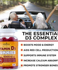 Vitamin D3 5000 IU 125mcg Gummies by New Age - 2 Pack - Support Immune Health - Non-GMO, Gluten-Free, Dairy-Free, No Gelatin - 120 Count