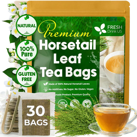 FreshDrinkUS, Premium 75 Mulberry Leaf Tea Bags, 100% Natural & Pure from Mulberry Leaves. Loose Leaf Herbal Tea. Made with Natural Material Tea Bags. No Sugar, No Caffeine, No Gluten, Vegan.