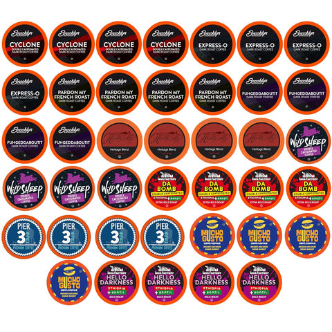 Two Rivers Coffee Flavored Coffee Pods Compatible with Keurig K Cup Brewers, Assorted Variety Pack Flavored Coffee, 40 Count