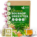 FreshDrinkUS, Premium 75 Mulberry Leaf Tea Bags, 100% Natural & Pure from Mulberry Leaves. Loose Leaf Herbal Tea. Made with Natural Material Tea Bags. No Sugar, No Caffeine, No Gluten, Vegan.