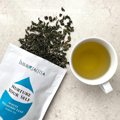 White Mulberry Tea - USDA Organic Morus Alba - Herbal Loose Leaf Tea - Caffeine-Free - 3.5 Ounce