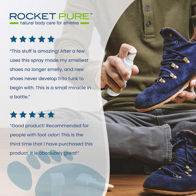 Natural Mint Shoe Deodorizer, Foot Deodorant Spray. Fights Odor, Stink Caused by Bacteria. Spray Freshens Better Than Messy Powders, Antiperspirants, Insoles, Sneaker Balls. Use on Feet or Shoes.