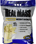 Gaspari Nutrition Real Mass, Advanced Weight Gainer, High Protein, Gycofuse Carbs, and Creatine Monohydrate, Modern Formulation for Mass (12 Pounds, Vanilla Milkshake)