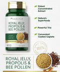 Carlyle Royal Jelly Propolis & Bee Pollen Supplement | 60 Count | Vegetarian, Non-GMO, Gluten Free