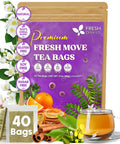 FreshDrinkUS, Premium 75 Mulberry Leaf Tea Bags, 100% Natural & Pure from Mulberry Leaves. Loose Leaf Herbal Tea. Made with Natural Material Tea Bags. No Sugar, No Caffeine, No Gluten, Vegan.