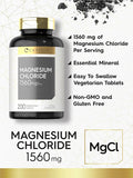 Carlyle - Magnesium Chloride | 1560mg | 200 Tablets | Cloruro de Magnesio Supplement | Vegetarian Non-GMO and Gluten Formula