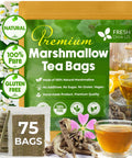 FreshDrinkUS, Premium 50 Mulberry Leaf Tea Bags, 100% Natural & Pure from Mulberry Leaves. Herbal Tea. Made with Natural Material Tea Bags. No Sugar, No Caffeine, No Gluten, Vegan.