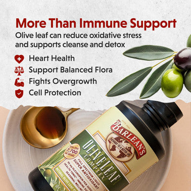 Barlean's Organic Oils Olive Leaf Complex Immune Support Liquid 16 Ounce