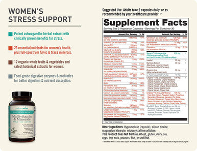 NatureWise Womens Stress Support Multivitamin Minerals Whole Food Complex with Sensoril Ashwagandha Probiotics for Energy Focus Mood Balance Packaging May Vary 1 Month Supply 60 Capsules